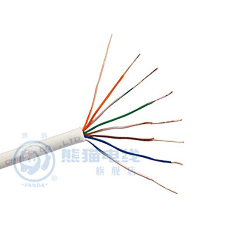 熊猫电线电缆 超五类八芯网线 ( 灰色100米) 电脑线 网线 线缆 送水晶头图片