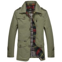 维杰斯 2014春秋装新款男装风衣夹克外套 潮牌男休闲英伦中长款修身薄款夹克风衣 男士风衣