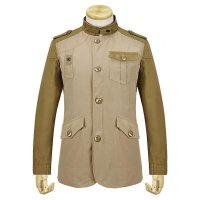 维杰斯 2014春秋装新款男士风衣外套 潮牌男休闲英伦中长款修身加厚款夹克风衣 男士风衣