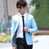 维杰斯 2014秋冬新品 男装韩版修身男英伦单西纯色休闲男士小西装潮男百搭时尚外套 男