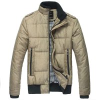 维杰斯 2014秋冬装男士新款时尚百搭棉衣外套 男士商务休闲棉衣外套 男外套