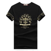 维杰斯 夏装新款 男士 潮 韩版时尚休闲百搭圆领短袖衫 男免烫水洗T恤男 男休闲百搭T恤