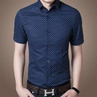 魏晋风度 2015夏装新品男装英伦纯棉修身商务休闲秋装衬衫衬衣 男衬衫 青少年短袖衬衫