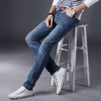 [包邮]维杰斯 2015秋装新款 男装牛仔裤男裤 男士直筒修身小脚牛仔裤 韩版修身休闲长牛仔裤
