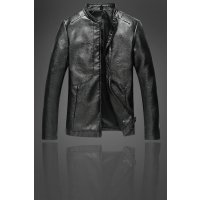 维杰斯 2015秋冬新款男装 男士立领皮衣外套 韩版修身时尚百搭pu外搭皮衣