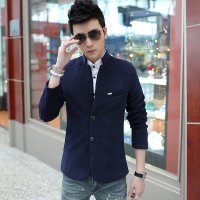 维杰斯 2015秋冬新款韩版都市修身呢子外套 时尚百搭休闲外搭 潮男款