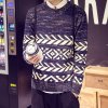 维杰斯 2015秋冬新款 男士韩风都市休闲7针花线针织衫 时尚修身百搭针织毛衣