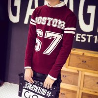 维杰斯 2015秋冬新款男装 日系休闲12针双层提花针 时尚修身百搭 男针织毛衣