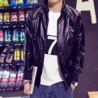 维杰斯 2015秋冬新款男装 韩版修身日系机车皮衣 时尚百搭 皮夹克 男潮