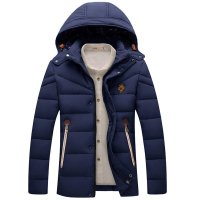 维杰斯 2015秋冬男装新装羽绒服外套 潮男韩版可脱卸帽休闲加厚保暖中长款羽绒服外套 男