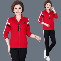 新款中老年女装春装40岁50岁妈妈装运动套装中年妇女洋气外套老年码广场舞春秋运动服卫衣两件套装