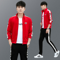 均妮 运动套装男士2022春秋三件套运动装男帅气小伙潮流卫衣运动服男外套休闲套装男