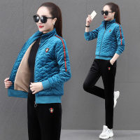 均妮加绒运动套装女秋冬2021新款潮时尚欧货卫衣减龄加厚休闲服两件套