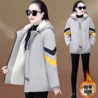 均妮加绒棉衣棉服女秋冬季2021新款户外防风夹克大衣羊羔毛外套派克服