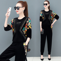 均妮卫衣洋气上衣中年女装春秋装长袖T恤中年妈妈休闲运动套装