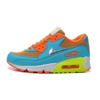 NIKE耐克AIR MAX 90女款气垫炫彩色拼接休闲运动跑步鞋