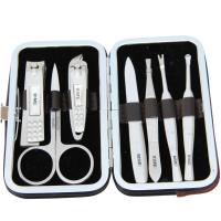 日美 美甲工具 去死皮 指甲修护 指甲锉 指甲钳 毛钳 7件套77021