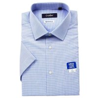 2015新款金利来短袖衬衫 全棉格子男士衬衣 精致MSS15121034