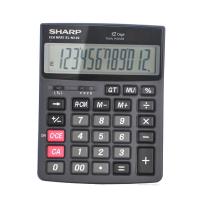 夏普（SHARP） EL-M120 12位 商务办公 小型计算器 黑色