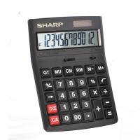 夏普（SHARP）CH-D12 12位 商务办公 小型计算器 黑色
