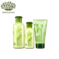 悦诗风吟Innisfree 绿茶保湿套装（平衡水+平衡乳+洁面）三件套套装 韩国进口