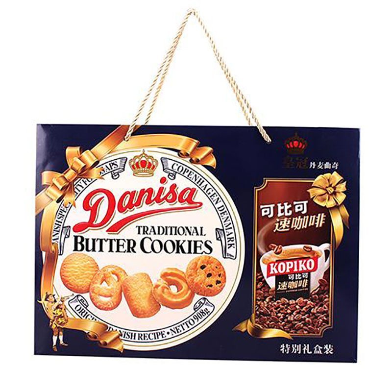 【中粮我买网】Danisa 皇冠丹麦曲奇 饼干 饼干糕点 908g特别礼盒装
