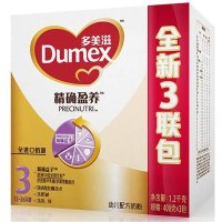 【中粮我买网】多美滋 精 确 盈养幼儿配方奶粉3段1200g/克 (400g*3盒)三联包