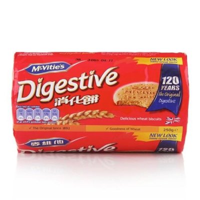 Mcvities麦维他原味全麦消化饼250g（英国进口 袋）-新旧包装更换中