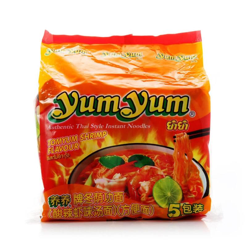 【中粮我买网】Yumyum养养牌冬荫功酸辣虾味汤面5连包装350g(泰国进口 袋 )图片