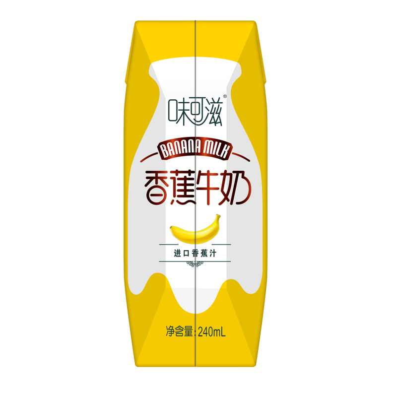 【中粮我买网】伊利味可滋香蕉牛奶240ml*12/箱