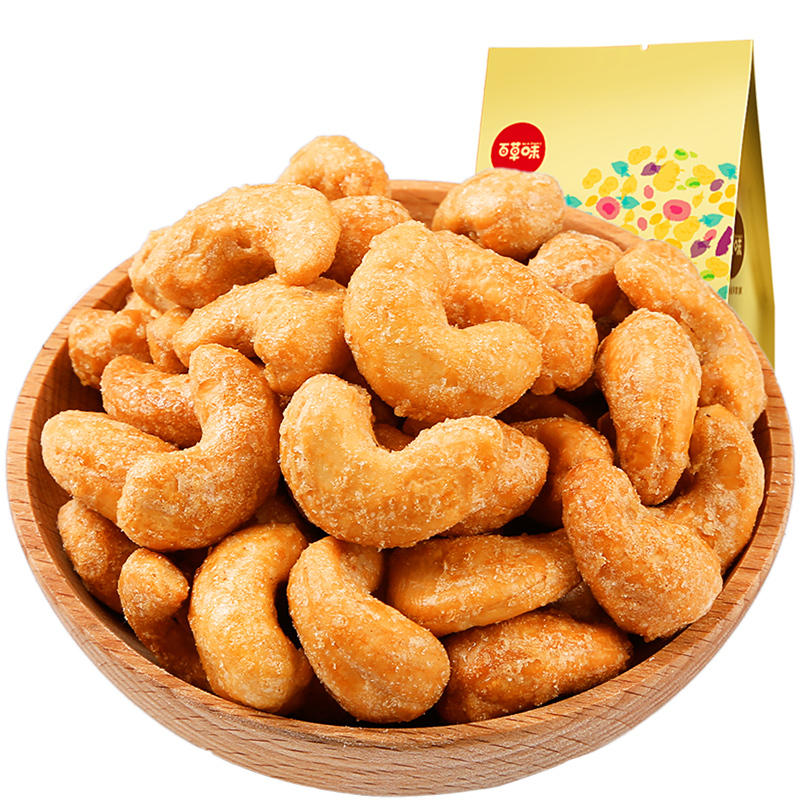 【中粮我买网】百草味炭烧腰果100g