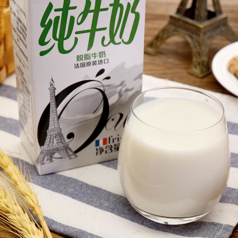 [中粮海外直采]上质 Öufrisch欧诺鲜脱脂牛奶1L(法国原装进口)图片