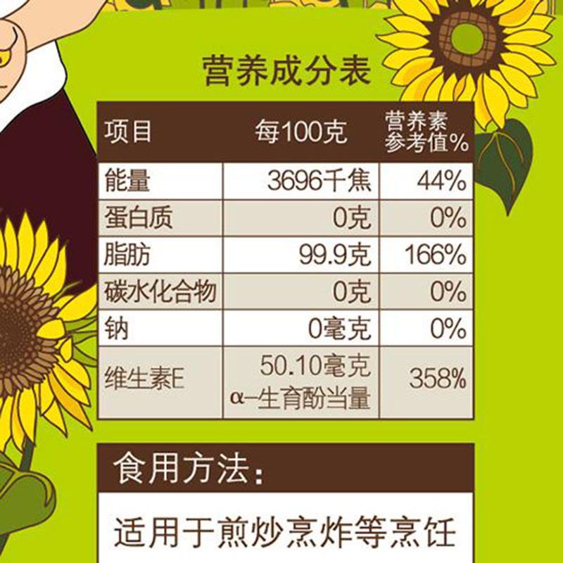 中粮初萃 压榨葵花籽油900ml图片