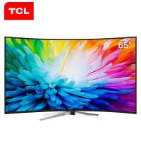 TCL L65C2-CUDG 65英寸4K镜面低反射屏 64位14核超高清安卓智能曲面电视机（黑）