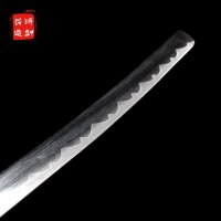 铸剑谷动漫 银龙刀 107厘米 黑钢 忍者 破魔刀 翼·年代记 送刀架 未开刃