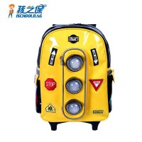 2014正品孩之保安全智能书包 LED灯 美版黄色大号拉杆 3-6年级