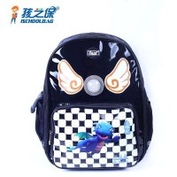 2014正品孩之保 安全智能书包 LED灯 黑色中号背包 3-6年级