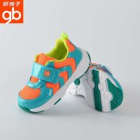 好孩子童鞋 秋季男童魔术贴学步鞋 女童牛皮机能鞋 中大童硬底耐磨防滑鞋
