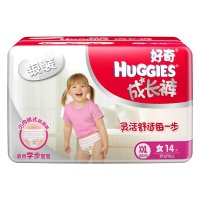好奇(Huggies)银装成长裤女宝宝加加大号XXL14片(17kg以上)