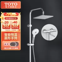 TOTO卫浴 恒温方形大顶喷淋浴花洒恒温喷头带升降家用恒温套装DM911C1S(05-L)
