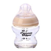 汤美天地 Tommee Tippee “母乳自然”防胀气玻璃奶瓶150ML/4oz