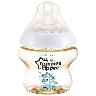 汤美天地Tommee Tippee "母乳自然"PESU印花奶瓶5oz/150ml-蓝色