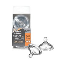 汤美天地 Tommee Tippee “母乳自然”专用奶咀-快流量（2个入）
