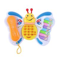 欧锐宝宝电话电子琴玩具 1-3岁儿童早教益智蝴蝶电话琴故事电话机