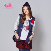 有喜孕妇外套时尚棒球服外套薄款韩版 潮孕妇上衣短款