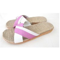 胜利拓 家居拖鞋男女亚麻拖鞋夏季情侣木地板防滑室内拖鞋居家凉拖鞋正品