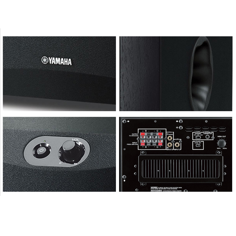 雅马哈(YAMAHA)NS-SW300 重低音音箱 低音炮有源 2.1声道家用音响设备 桌面式AV音箱(黑色)