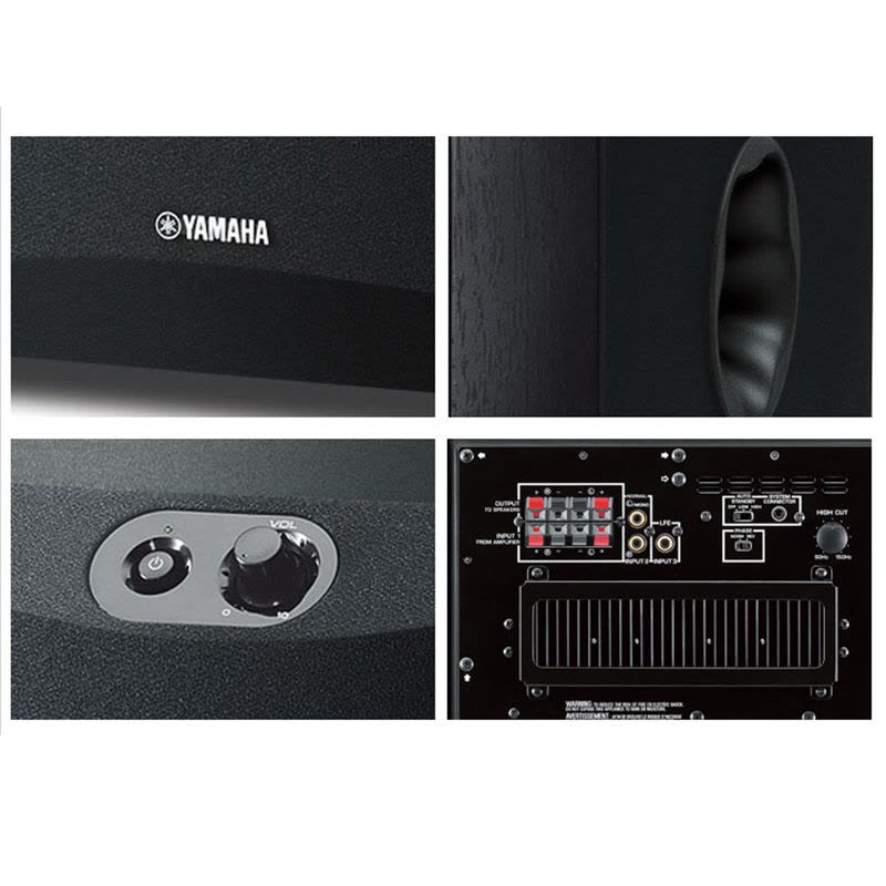 雅马哈(YAMAHA)NS-SW300 重低音音箱 低音炮有源 2.1声道家用音响设备 桌面式AV音箱(黑色)图片