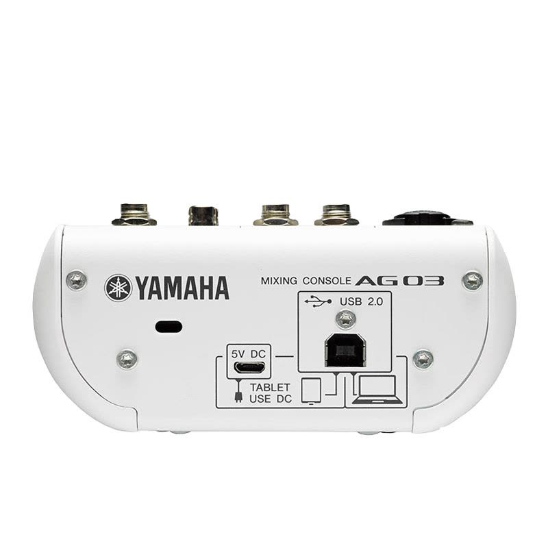 雅马哈(YAMAHA) AG03 网络直播K歌带声卡3通道调音台ABS塑料外壳其他 白色图片