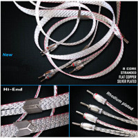 雅堡(YARBO) FP-108FS扁平8芯镀银芯片 音箱喇叭线 2.5米